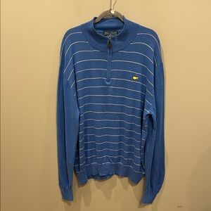 Masters Collection Blue 1/4 Zip Sweater